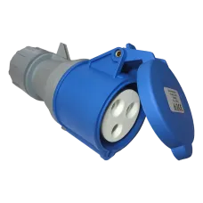 Розетка IEC309 1Ф 32A 250V разборная синяя