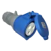 Розетка IEC309 1Ф 32A 250V разборная синяя