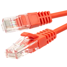 Патч-корд SUPRLAN UTP 5e 4x2 26AWG (7x0.16mm) Cu LSZH красный 3м
