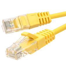 Патч-корд SUPRLAN UTP 5e 4x2 26AWG (7x0.16mm) Cu LSZH желтый 1м