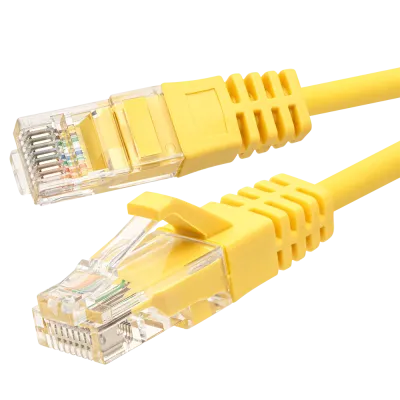 Патч-корд SUPRLAN UTP 5e 4x2 26AWG (7x0.16mm) Cu LSZH желтый 1м