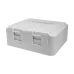 Корпус розетки для двух вставок типа Keystone Jack, белая