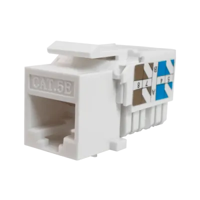 Keystone Jack 8P8C (RJ-45), UTP, Cat.5e. инструментальная заделка, белый