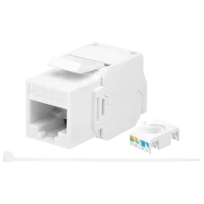 Розеточный модуль Keystone Jack 8P8C (RJ-45) UTP Cat.6 заделка без инструмента 180° (DIY)