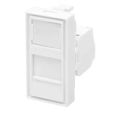 Модуль розетки 45х22,5 Mosaic в сборе UTP 8P8C    (RJ-45) cat.5e