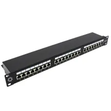 Патч-панель 19', 24хRJ-45, FTP, Cat.5e, 1U
