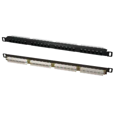 Патч-панель высокой плотности 19', 24хRJ-45, UTP, Cat.5e, 0,5U