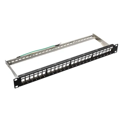 Патч-панель модульная для Keystone Jack 19'. под  24 модуля. FTP. 1U