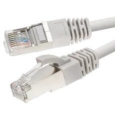 Патч-корд FTP 6 4x2 24AWG Cu LSZH серый 0,3м