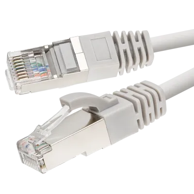 Патч-корд FTP 5e 4x2 26AWGCu LSZH серый 0,3м