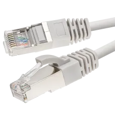 Патч-корд FTP 5e 4x2 26AWGCu LSZH серый 1м