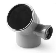 PRO AQUA Отвод с выходом правый (полипропилен) 110x50/45