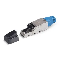 Коннектор RJ-45(8P8C) под витую пару, категория 8, экранированный, со вставкой
