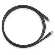 Патч-корд F/UTP, категория 6a, 2xRJ45/8p8c, экранированный, армированный гофрированной стальной лентой, черный, РЕ, внешний, 1м