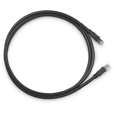 Патч-корд F/UTP, категория 6a, 2xRJ45/8p8c, экранированный, армированный гофрированной стальной лентой, черный, РЕ, внешний, 1м