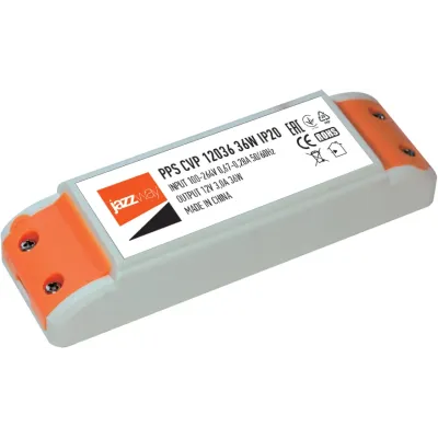 PPS CVP 12036 12V3.00A=36w  IP20  пластик Jazzway