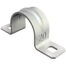 Скоба металлическая двухлапковая d20 мм, G (605 20 G)