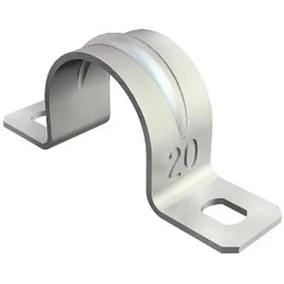 Скоба металлическая двухлапковая d25 мм, G (605 25 G)