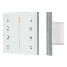 Панель Sens SMART-P38-MIX White 230V, 4 зоны, 2.4G ARL, IP20 пластик, 5 лет