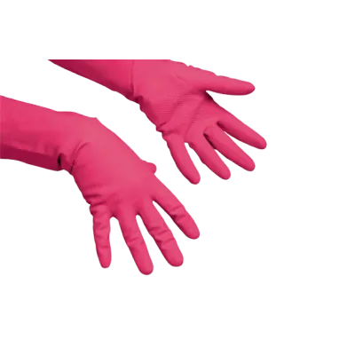 Перчатки латексные многоцелевые M, красный Vileda Professional