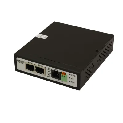 Удлинитель Ethernet на 2 порта до 3000м (необходимо 2 устройства). Скорость передачи 90Мбит/с (300м),  56Мбит/с(600м), 30Мбит/с(900м), 16Мбит/с(1500м), 14Мбит/с(2000м), 