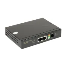 Удлинитель Ethernet на 2 порта до 3000м с функцией PoE. Автоопределение PoE устройств. Стандарт IEEE 802.3af/at (До 30W на порт). Скорость передачи 90Мбит/с (300м),