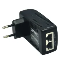 PoE-инжектор.  Мощность PoE  - до 15.4W. Напряжение PoE  - 48V(конт. 4,5 (+) 7,8 (-)),  Fast Ethernet. Порты вх. - RJ45(FE, 10/100 Base-T), вых. - RJ45(PoE). Питание AC100-240V. Не требует монт