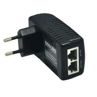 PoE-инжектор.  Мощность PoE  - до 15.4W. Напряжение PoE  - 48V(конт. 4,5 (+) 7,8 (-)),  Fast Ethernet. Порты вх. - RJ45(FE, 10/100 Base-T), вых. - RJ45(PoE). Питание AC100-240V. Не требует монт