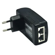 PoE-инжектор.  Поддержка стандарта IEEE 802.3af. Мощность PoE  - до 15.4W. Fast Ethernet. Порты вх. - RJ45(FE, 10/100 Base-T), вых. - RJ45(PoE, IEEE 802.3af). Питание AC100-240V. Не требует м