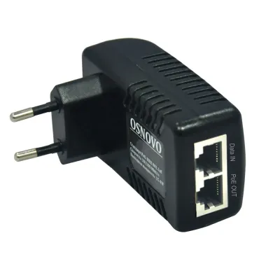 PoE-инжектор.  Поддержка стандарта IEEE 802.3af. Мощность PoE  - до 15.4W. Fast Ethernet. Порты вх. - RJ45(FE, 10/100 Base-T), вых. - RJ45(PoE, IEEE 802.3af). Питание AC100-240V. Не требует м