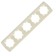 Маргарита Маргарита рамка пятиместная горизонтальная  сл.кость (ivory) (еврослот)