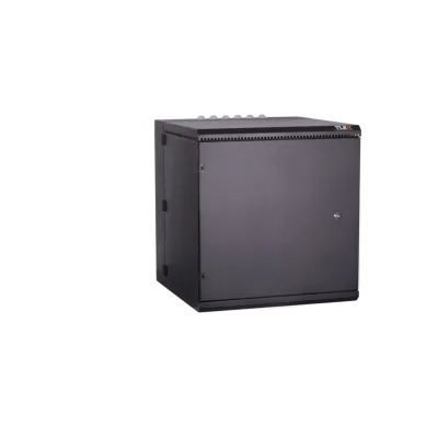 Настенный двухсекционный шкаф NIKOMAX 19'' 6U металлическая дверь промышленный степень защиты IP55 Ш600хВ370хГ600мм черный.