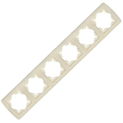Маргарита Маргарита рамка шестиместная горизонтальная  сл.кость (ivory) (еврослот)