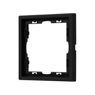 Рамка пластиковая FRM-NOBE-SFPL-1-BK, Чёрный, 1 пост