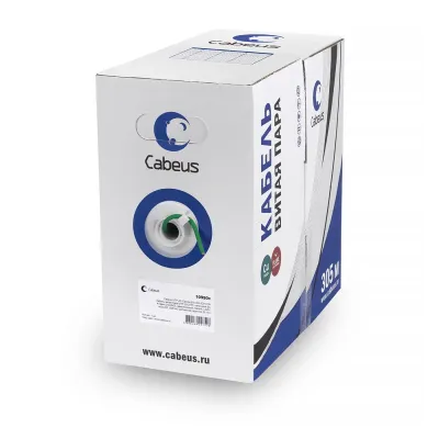 Витая пара U/UTP Cat 6 4 пары 23 AWG solid нг(А)-LSLTx зеленый 305м