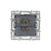Механизм выключателя двухклавишный проходной SWT-MKP2-PL-WH 250V, 16A