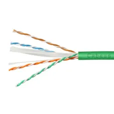 Витая пара UTP (U/UTP), категория 6, 4 пары (23 AWG), одножильный, нг(А)-LSLTx, зеленый (50 м)