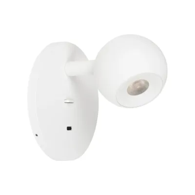 Светильник SP-OTTORI-WALL-CHARGE-6W Warm3000 (WH, 30 deg, 230V, USB-C) (ARL, IP20 Металл, 3 года)