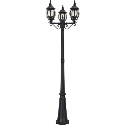Светильник садово-парковый, 3x100W 230V E27 черный, 8115