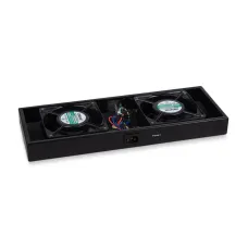 Cabeus TRAY-FAN2-BK Модуль вентиляторный с 2-я вентиляторами для установки в настенные шкафы серии SH-05F, цвет черный (RAL9004)