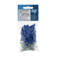 Шуруп универсальный 3.0х30 потайная головка оцинкованный + дюбель 5х25 (50шт)
