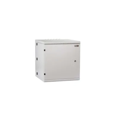 Настенный двухсекционный шкаф NIKOMAX 19'' 12U металлическая дверь промышленный степень защиты IP55 Ш600хВ638хГ600мм серый.
