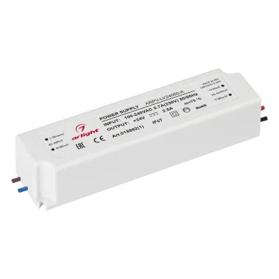 Блок питания ARPV-LV24060-A (24V, 2.5A, 60W) (IP67 Пластик, 3 года)
