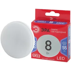 Лампочка светодиодная ЭРА RED LINE LED GX-8W-865-GX53 R GX53 8 Вт таблетка холодный дневной свет