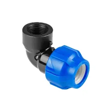 Отвод ПНД компрессионный с внутренней резьбой 20х1/2 (200/50) VALFEX