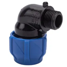 Отвод ПНД компрессионный с наружной резьбой 20х3/4 (160/40) VALFEX