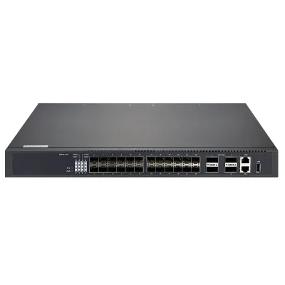 Управляемый коммутатор уровня ядра сети GIGALINK, L3, 24 10Гб/с SFP+, 4* 40/100Гб/с QSFP28, 1 RJ45 консольный порт, 1 MGMT