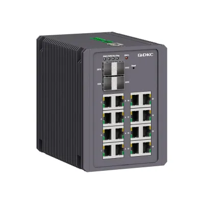 Промышленный управляемый коммутатор, 4х100Base-FX, 1000Base-X SFP слота, 16х10/100/1000Base-T(X) портов RJ45, консольный порт Mini USB, поддержка PROFINET, 24-48В DC (18-72В DC), с р