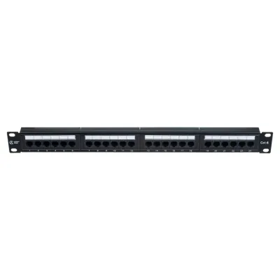 Панель коммутационнная СегментЛАН Cat6 1U, 24 порта, UTP, RJ45, черная