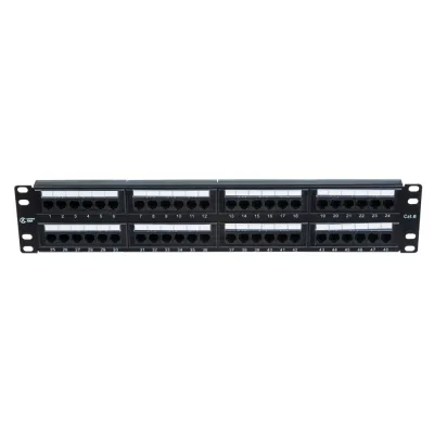 Панель коммутационная СегментЛАН Cat6 2U, 48 портов, UTP, RJ45, черная
